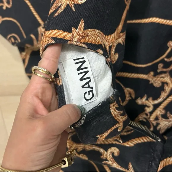 Ganni print denim Dress size 38